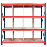 Heavy Duty Longspan Shelving - Divider System Compartment Storage
