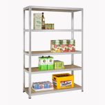 TUFF 175 - H174 x W120 x D45cm, Galvanised, 5 MDF shelves