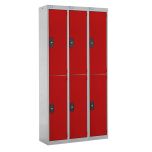 TUFF 2 Door Nested Lockers - Nest of 3 - Red