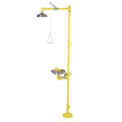 Stainless steel shower head and bowl combination station