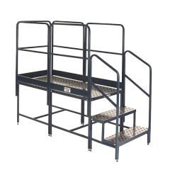 Climb-It Work Platform - Two In-line - 2 Tread - 5 Handrails