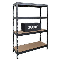 TUFF 360 Garage Shelving Unit - 360kg UDL Per Shelf - 20500783 - H1800 x W1200 x D450mm