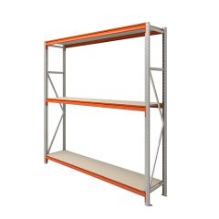 TUFF Longspan Shelving 3 Metre High 3 Shelves
