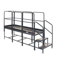 Climb-It Work Platform - Three In-line - 2 Tread - 7 Handrails