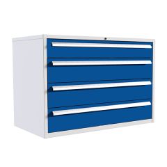 Euroslide 4 Drawer Cabinet - H825 x W1200mm-Blue