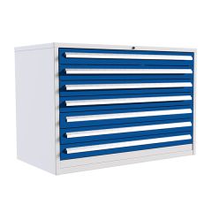 Euroslide 7 Drawer Cabinet - H825 x W1200mm-Blue