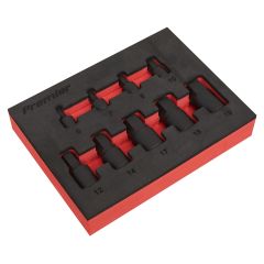 Premier Low Profile Hex Impact Socket Bit Set 1/4" & 3/8"Sq Drive 9pc