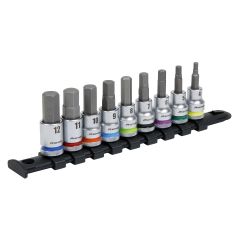 Premier Platinum Hex Socket Bit Set 3/8"Sq Drive 9pc