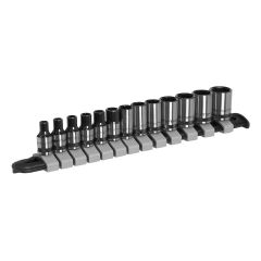 Premier Black Socket Set 1/4"Sq Drive 13pc