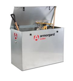 Armorgard ToolBin show full with various tools.