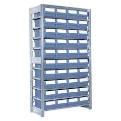 Boltless Shelving with 40 Bins