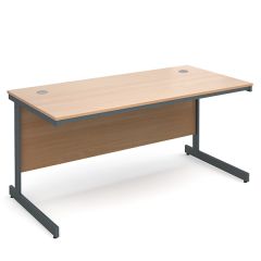 Contract 25 Straight Cantilever Desk - Beech - W1600m