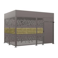 Steel and Wood Horizon Bike Shelter