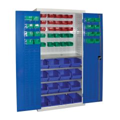 Armour Container Cupboard with 57 mixed bins