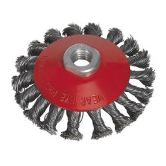 100mm Conical Wire Brush M14 x 2mm