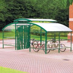 Cycle Compound with Lockable Gate & Central Security Canopy