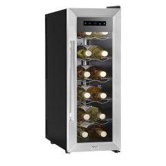 Baridi 12 Bottle Wine Fridge & Cooler - Stainless Steel