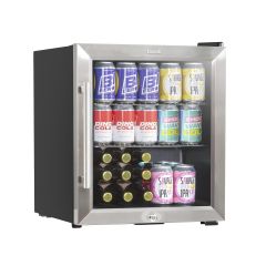 Baridi Mini Tabletop Beer & Drinks Fridge 50L Capacity - Stainless Steel