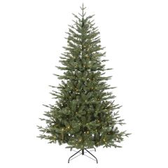 Dellonda Pre-Lit Hinged Christmas Tree with 350 Warm White LED Lights 7ft(210cm)