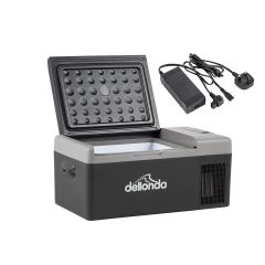 Dellonda Portable Fridge Freezer/Cool Box with LED Display & AC/DC 230V Adaptor 15L