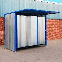Double Gate Galvanised Panel Drum Storage Shelter