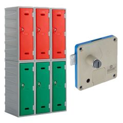 Fortis 900 Coin Plastic Lockers - Coin Return Lock
