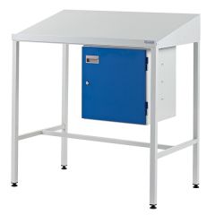 Team Leader Workstation with Sloping Top and Cupboard