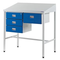 Team Leader Workstation with Sloping Top and 4 Drawers