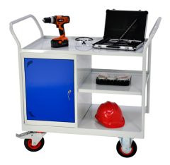 Heavy Duty Maintenance Trolleys with Cupboard and Side Shelf
