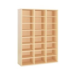 24 A4 compartment pigeon hole unit H1402 x W1030 x D320mm - Maple