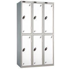 Probe Two Door Nest of 3 Locker - White Doors