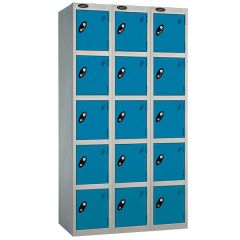 Probe Five Door Nest of 3 Locker - Blue Doors