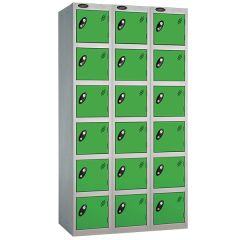 Probe Six Door Nest of 3 Locker - Green Doors