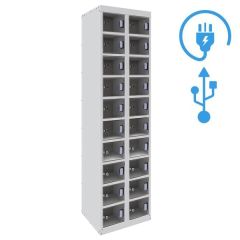 Dual USB Phone Charging Lockers - Perspex Door