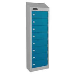 Probe Personal Effects Lockers with Sloping Tops - Blue