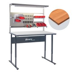 Binary Height Settable Workbench - Beech Worktop