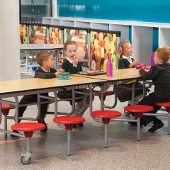 12 Seat Mobile Folding Table Seating Units