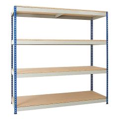 Shortspan rivet shelving with 600kg UDL.