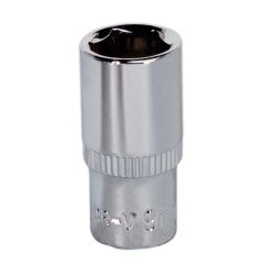 Premier Fully Polished Socket 1/4"Sq Drive 9mm