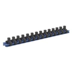 Premier Aluminium Socket Retaining Rail with 14 Clips 1/4"Sq Drive