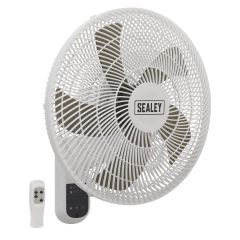 3-Speed Wall Fan with Remote Control 16" 230V