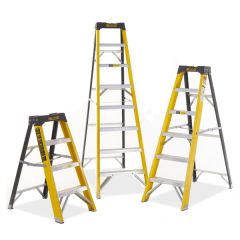 Climb-It Glass Fibre Swingback Step Ladders