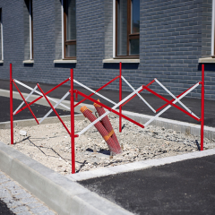 Steel Isolation Extended Barrier - 1m Square Wide
