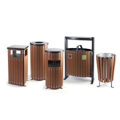 Wood and Wood Effect Outdoor Waste Bins
