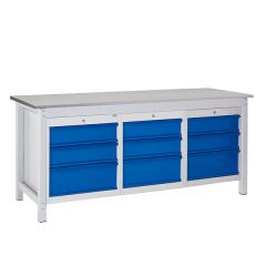 TUFF Heavy Duty Storage Workbench - 9 Drawers - Laminate