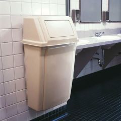 Rubbermaid Wall Mounted Push Bin - In Use