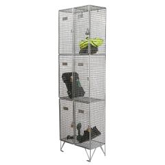 TUFF Wire Mesh Lockers - Nest of Two - 3 Door