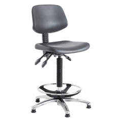 XL Deluxe Ergo Industrial Chair with Footring and Castors