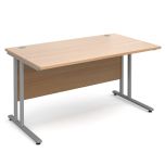 Chicago Cantilever Straight Desk - W1400 - Beech