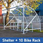 Vivo Cycle Shelter + 10 Bike Rack Deal
